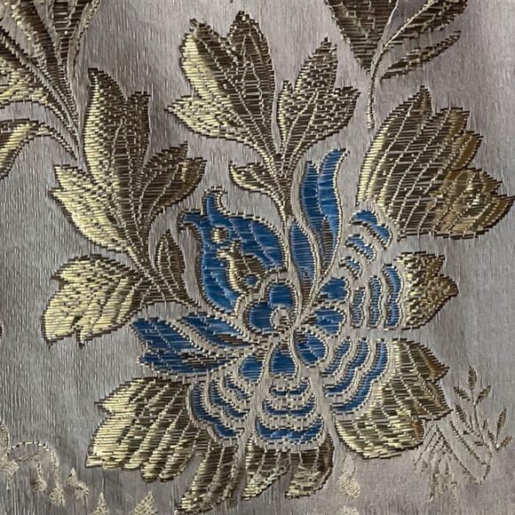 Vintage 90s Floral Metallic Cheongsam Coat - Made in USA - Picture 9 of 10